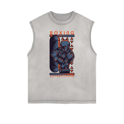 Punk Cartoon Graphic Tank Top