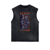 Sleeveless Punk Cartoon Pattern Tee