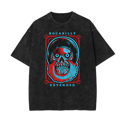 Cartoon Abstract Faded Pattern T Shirt