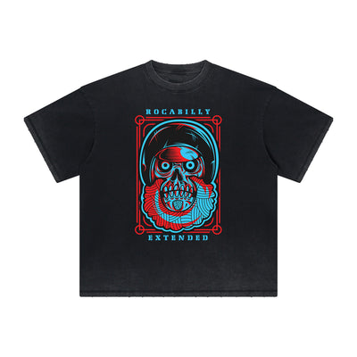 Cartoon Abstract Thick Faded Pattern Tee
