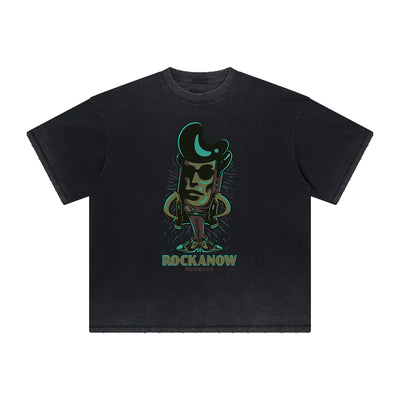 Cartoon Abstract Thick Faded Pattern Tee
