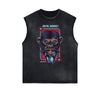 Cartoon Abstract Pattern Sleeveless Tee