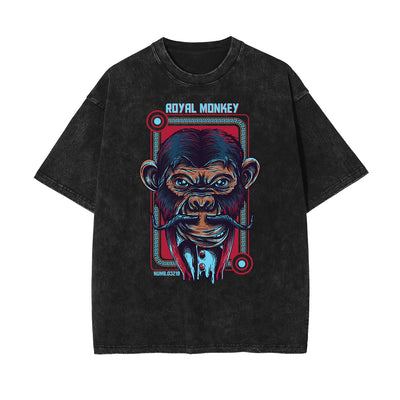 Cartoon Abstract Faded Pattern T Shirt