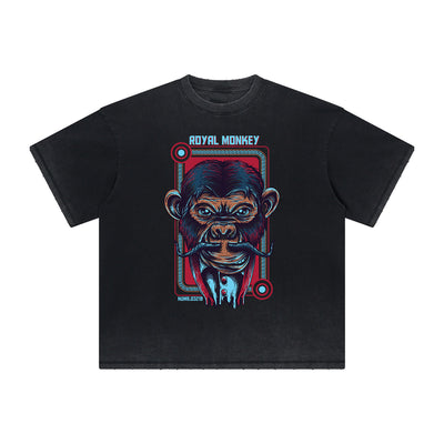 Cartoon Abstract Thick Faded Pattern Tee