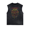 Cartoon Abstract Pattern Sleeveless Tee