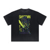 Cartoon Abstract Thick Faded Pattern Tee