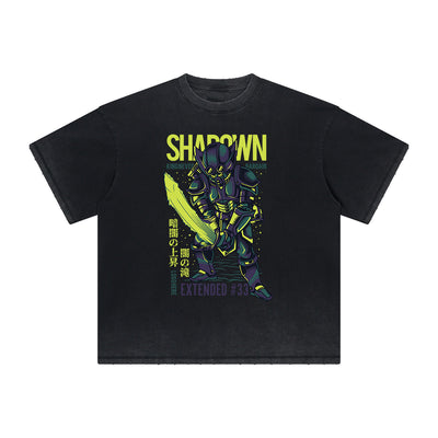 Cartoon Abstract Thick Faded Pattern Tee