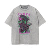 Cartoon Abstract Stone Wash Graphic Tee