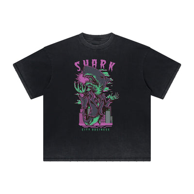Cartoon Abstract Thick Faded Pattern Tee