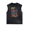 Cartoon Abstract Pattern Sleeveless Tee