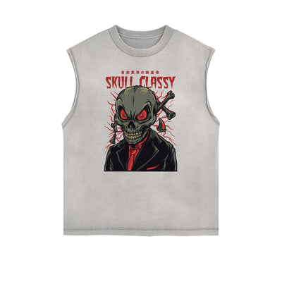 Cartoon Abstract Graphic Muscle Tank