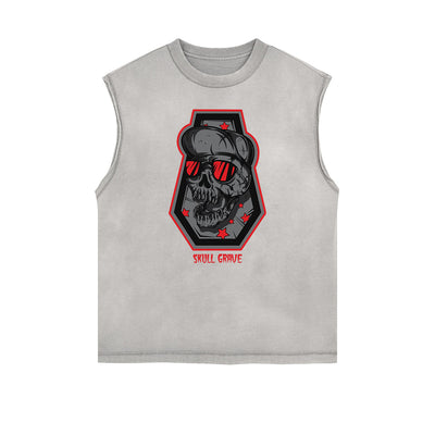 Cartoon Abstract Graphic Muscle Tank