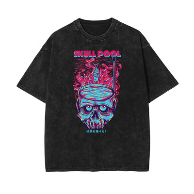 Cartoon Abstract Faded Pattern T Shirt