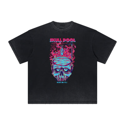 Cartoon Abstract Thick Faded Pattern Tee