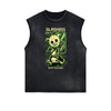 Cartoon Abstract Pattern Sleeveless Tee