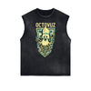 Cartoon Abstract Pattern Sleeveless Tee