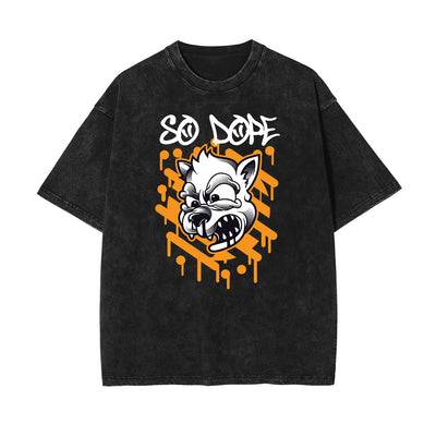 Cartoon Abstract Faded Pattern T Shirt