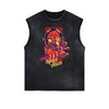Cartoon Abstract Pattern Sleeveless Tee
