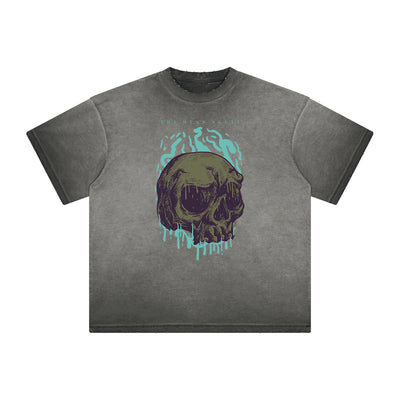 Retro Cartoon Thick Faded Pattern Tee