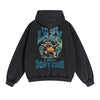 Lovely Kitten Graphic Double Slider Zip Hoodie-INNBLAC