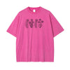 Flower Line Art Pattern Pink T Shirt
