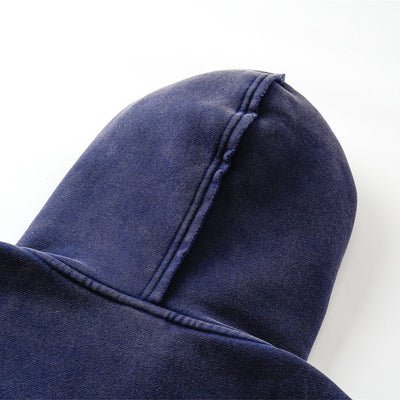 Oversized Vintage Washed Zip Up French Terry Hoodie