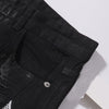 Black Rhinestone Star Appliqué Denim Jeans