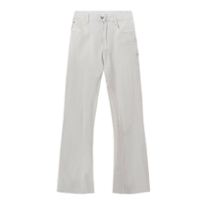 Snap Detail Slight Flared Hem Cargo Pants