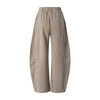 Vintage Washed Curved Panel Wide Drawstring Pants