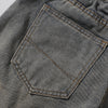 Dog Embroidery Design Vintage Washed Denim Shorts