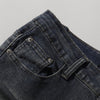 Distressed Dark Denim Vintage Wash Flared Jeans