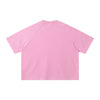 Boxy Waffle Washed Distressed Raglan Tee