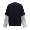 Washed Colorblock Contrast Sleeve Tee