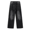 Faded Wash Vintage Relaxed Wide Leg Denim Jeans