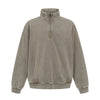 Distressed Wash Comfort Zip Pullover Sweatshirt