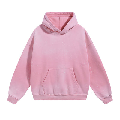 Destroyed Oversized Acid Wash Bleach Splatter Hoodie