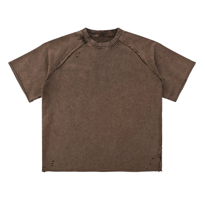 Heavy Washed Wax-Dyed High Street Raglan Tee