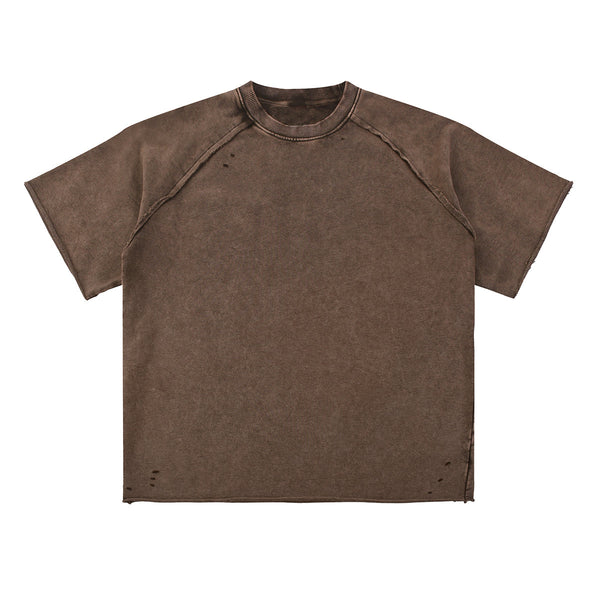 Heavy Washed Wax-Dyed High Street Raglan Tee