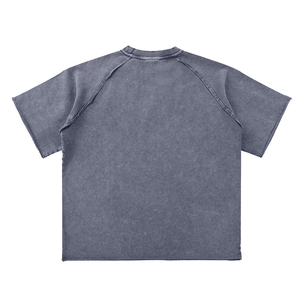Heavy Washed Wax-Dyed High Street Raglan Tee
