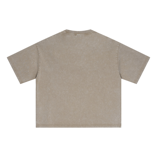 Oversized Vintage Wash Cotton Tee Shirt