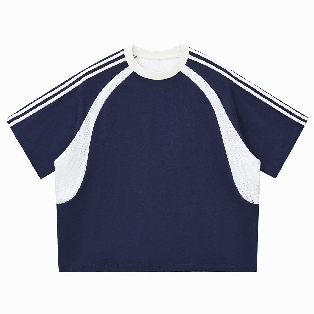 Raglan Sleeve Mesh Panel Sporty Tee