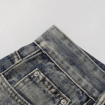 Distressed Patched Star Detail Jeans