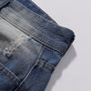 Distressed Ripped Panel Stitching Streetwear Denim Shorts