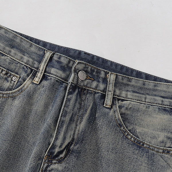 Distressed Patched Star Detail Jeans