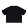 Oversized Minimal Tee Raw Edge Contrast Stitching
