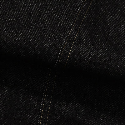 Contrast Stitching Detail Wide Leg Denim Pants