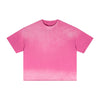 Boxy Raw Edge Washed Loose Short Sleeve Tee