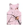 Nature Inspired Pink Camo Leaf Print Casual Tank