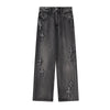 Distressed Patched Star Detail Jeans