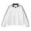 Retro Striped Collar Pullover Sweatshirt